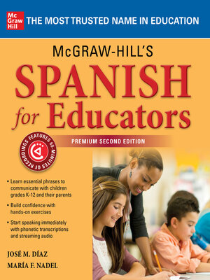 cover image of McGraw-Hill's Spanish for Educators, Premium